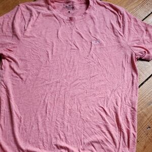 Hollister Men's Coral Short Sleeve Tee